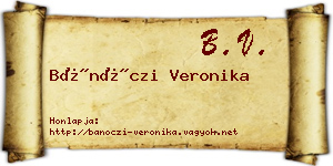 Bánóczi Veronika névjegykártya