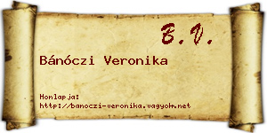Bánóczi Veronika névjegykártya